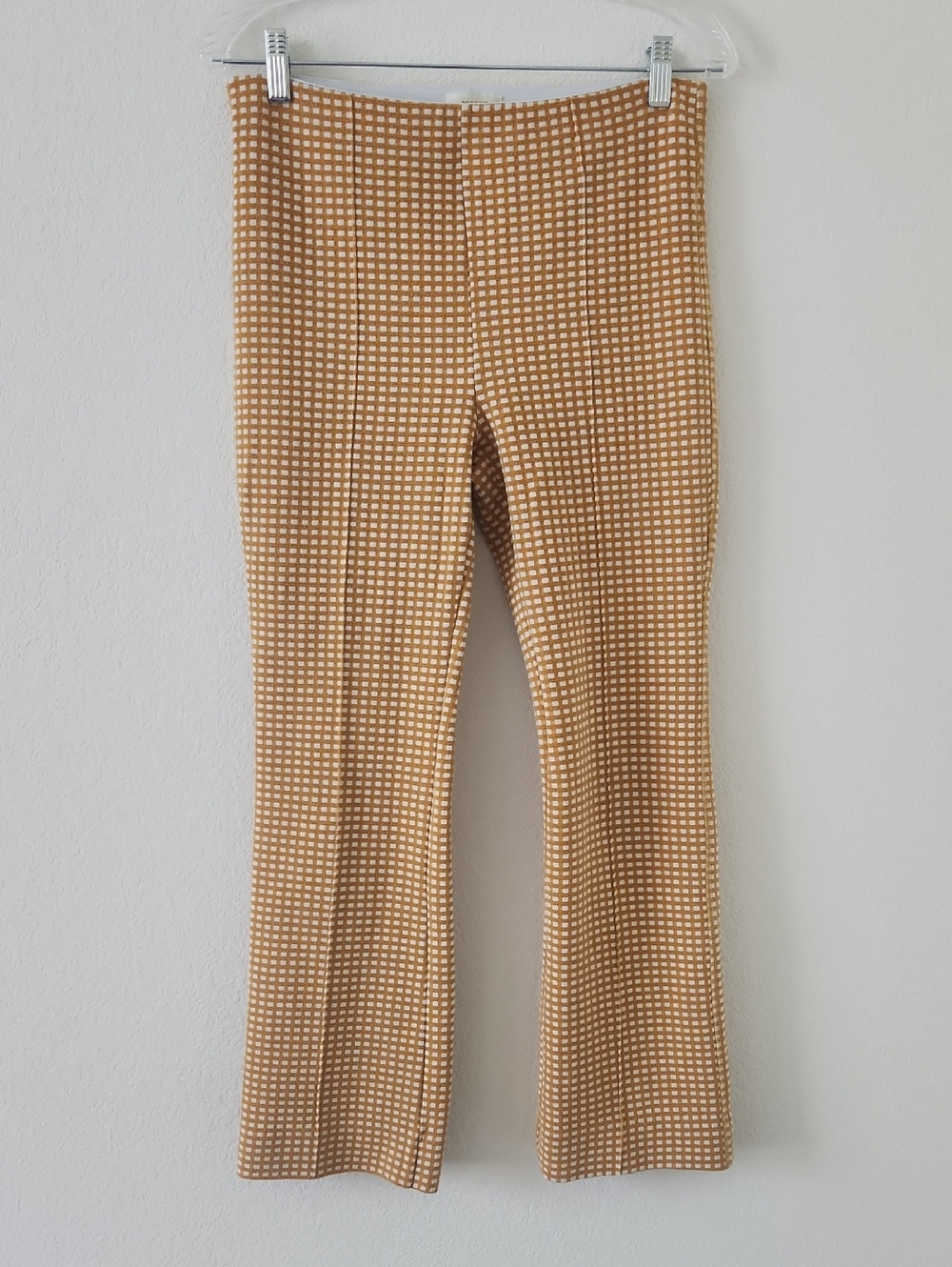 Maeve By Anthropologie Checked Straight-Leg Pants